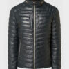 Men-Black-Hooded-Leather-Puffer-Jacket-1