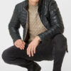 Men-Black-Hooded-Leather-Puffer-Jacket-5